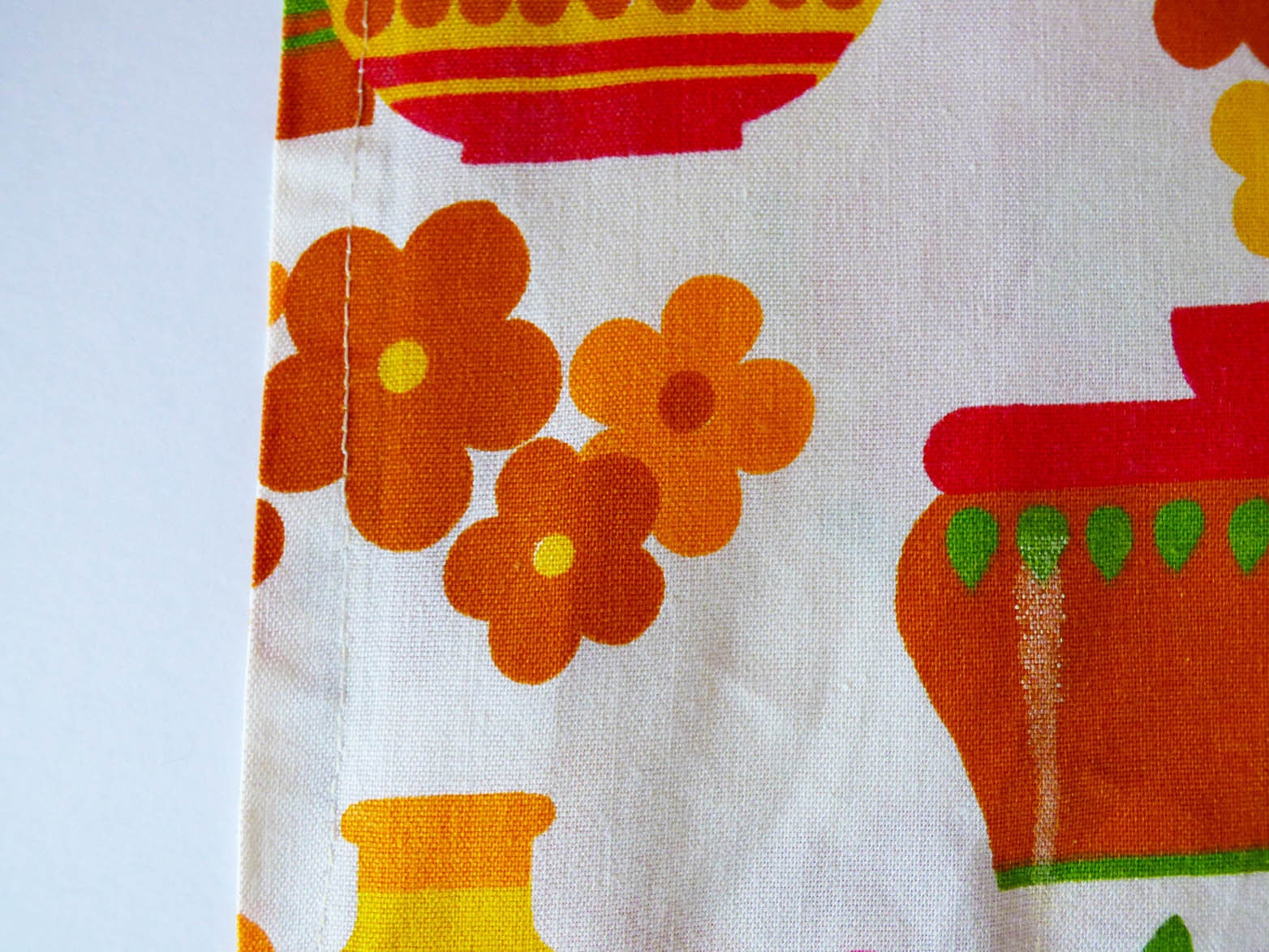 Vintage kitchen themed Fabric Material MCM Retro Single Curtain 108cm x