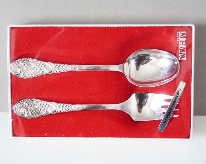 Silver plated childrens cutlery MEMA of Sweden