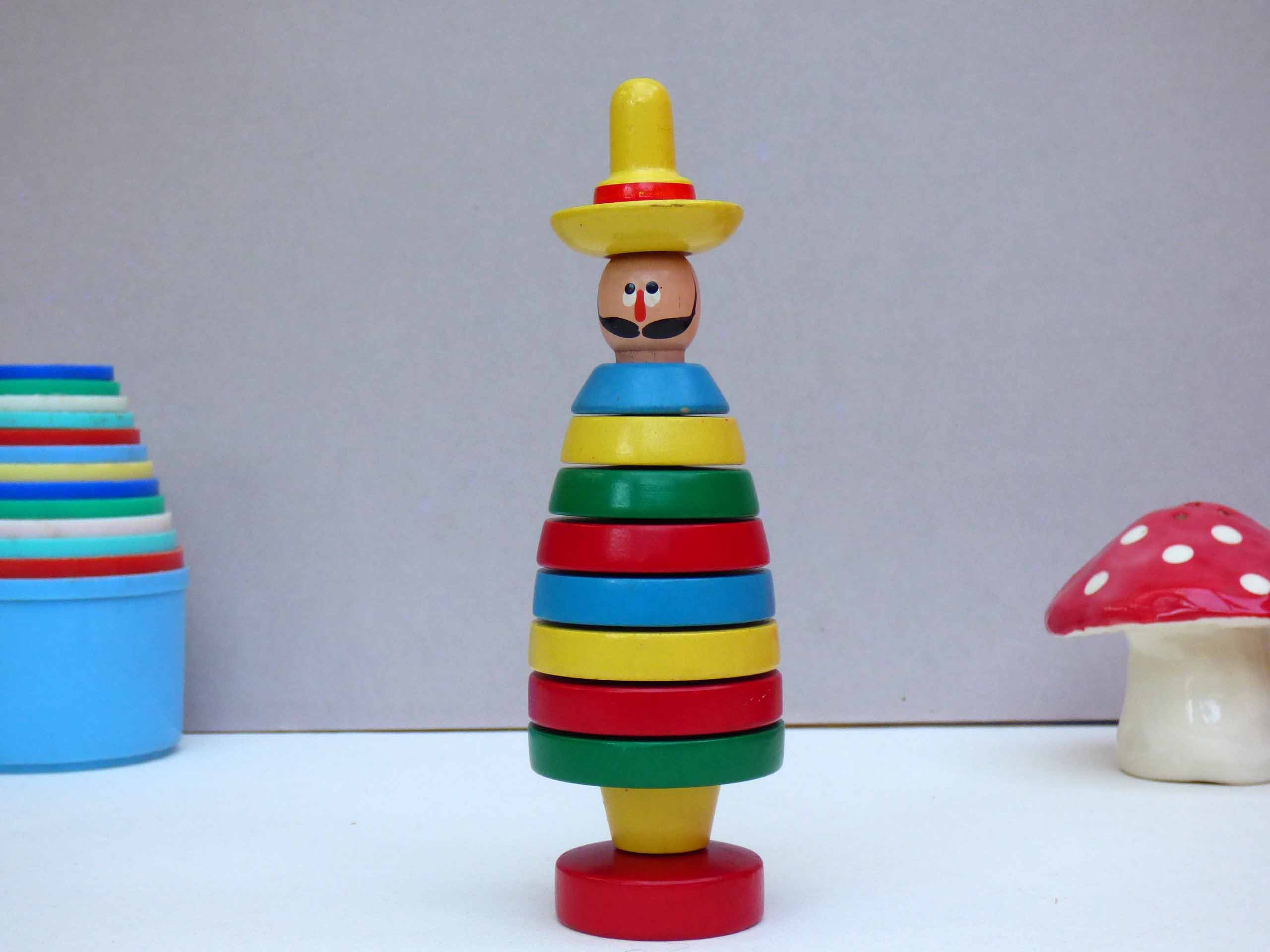 Antique wooden toys top