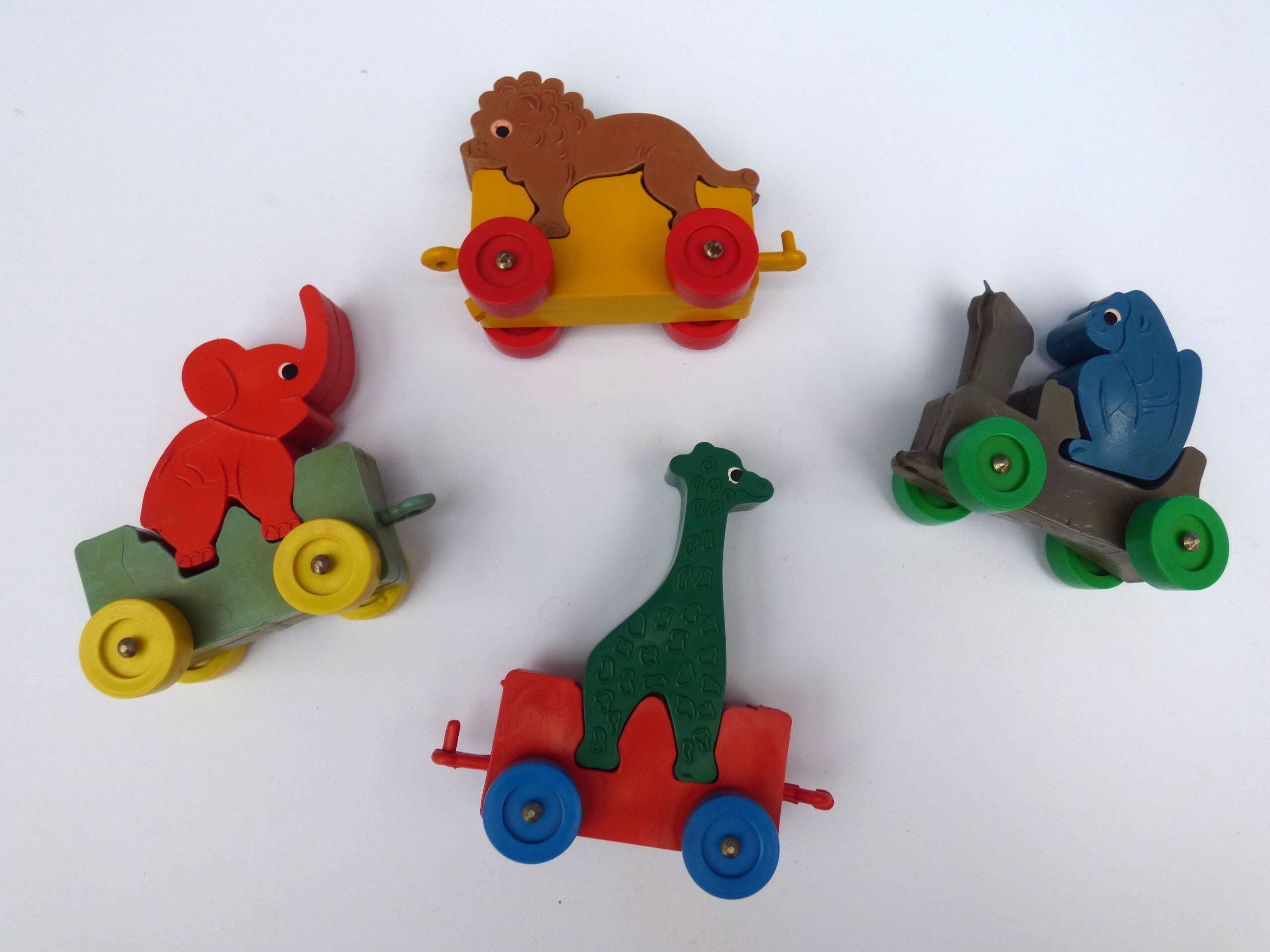 Vintage Animal Train Rubber toy animals from West Germany Vintage Animal Train Rubber toy animals from West Germany