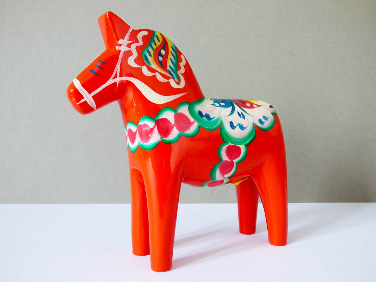 Vintage Dala horse 13.8cm tall