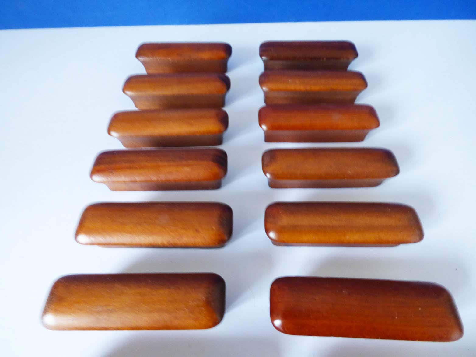 Original 1960's wooden cupboard handles