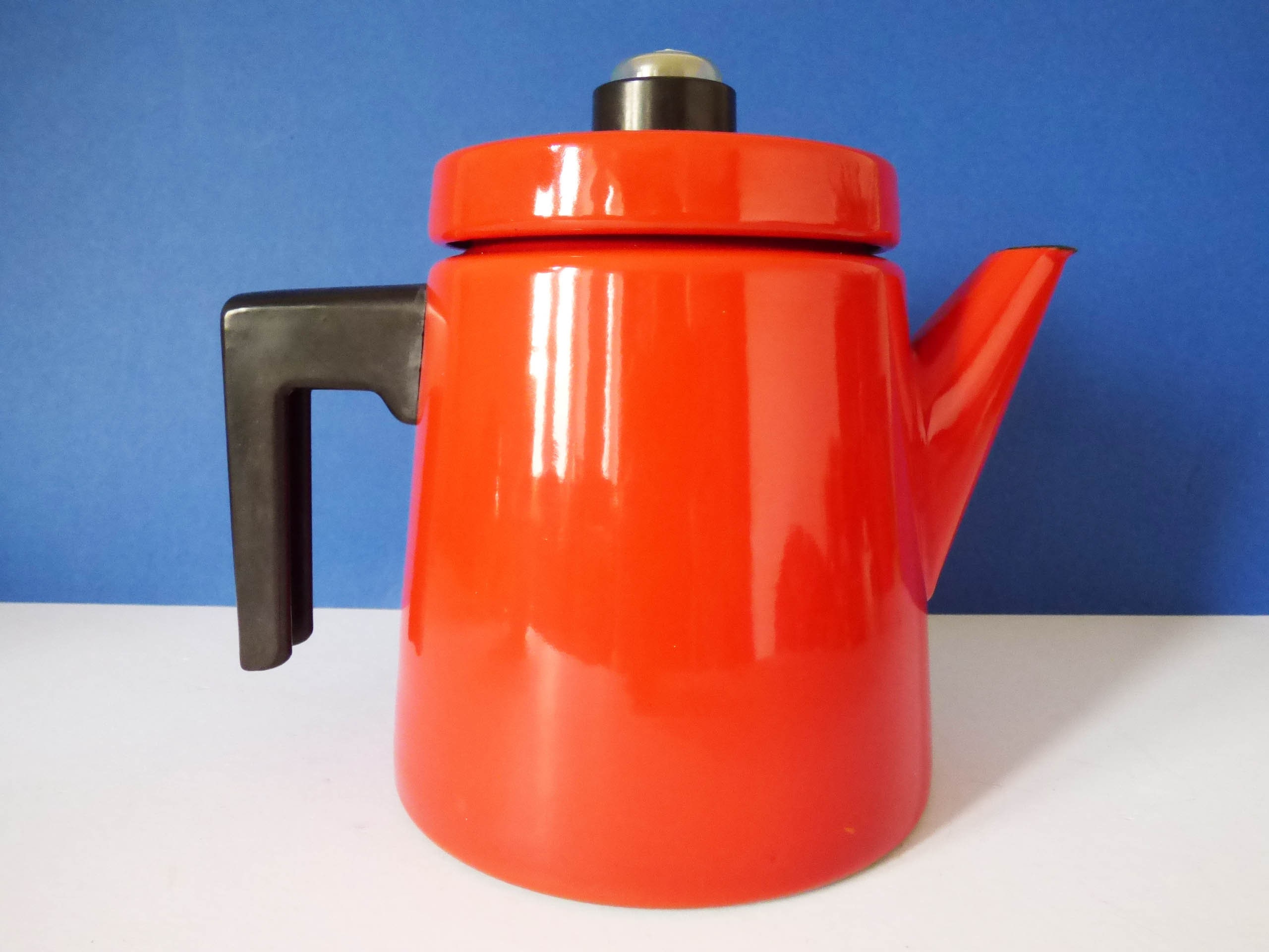 Enamel percolator top coffee pot