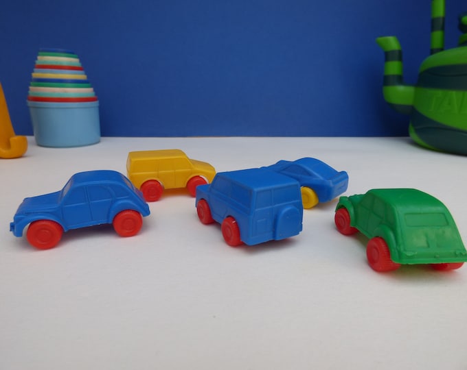 Plastic cars 1980s from Denmark HP Plast DK Hobro- danish vintage collectible toy