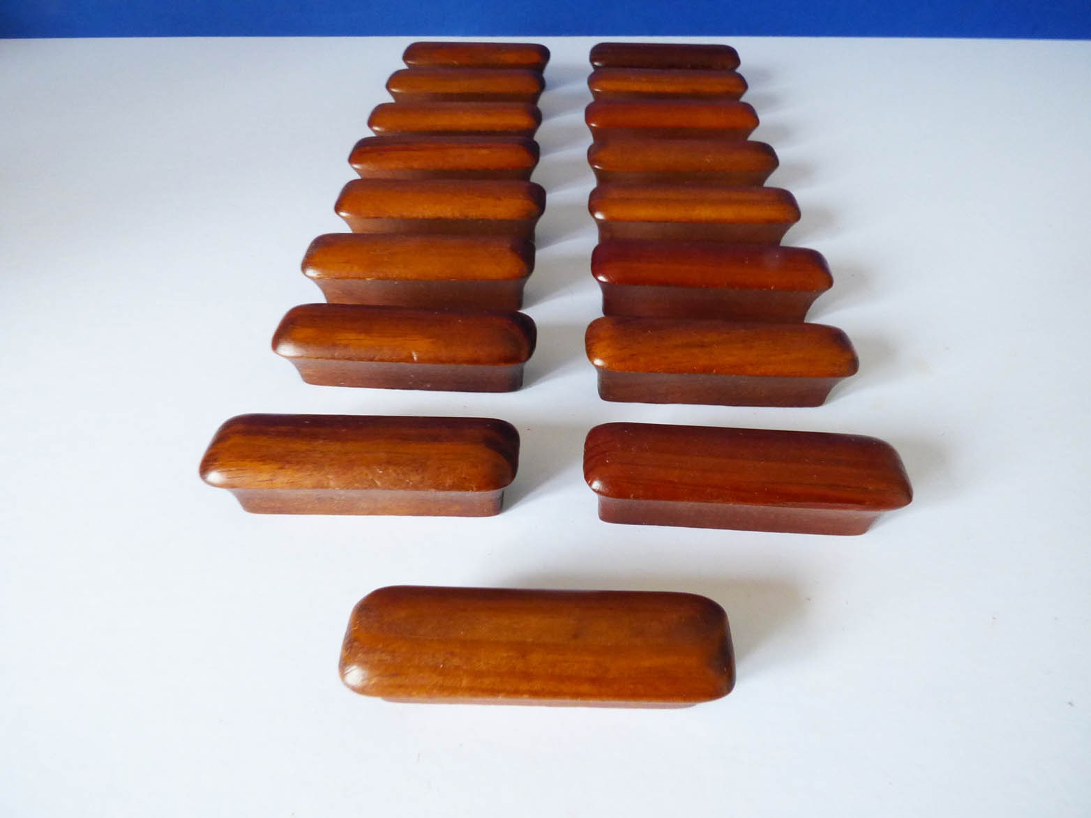 Original 1960's wooden cupboard handles