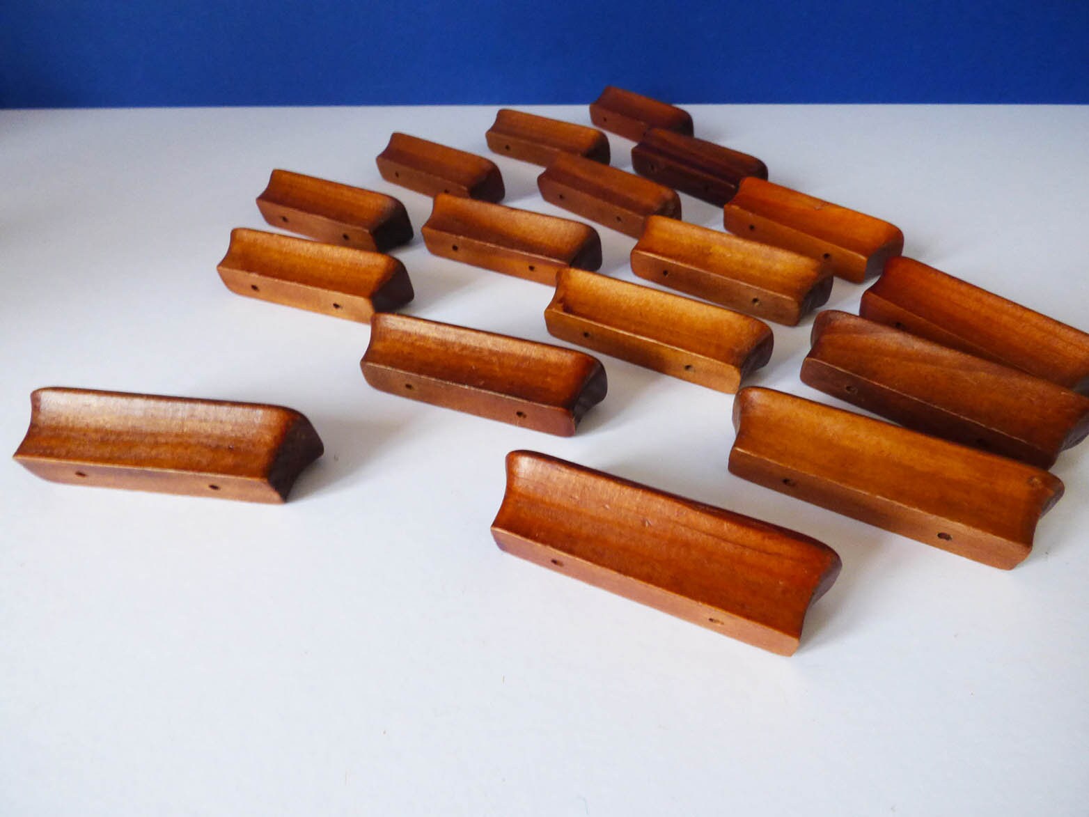 Original 1960's wooden cupboard handles