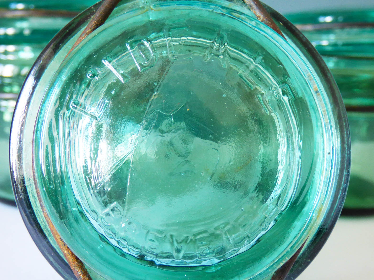 Vintage French glass storage jars l'ideale