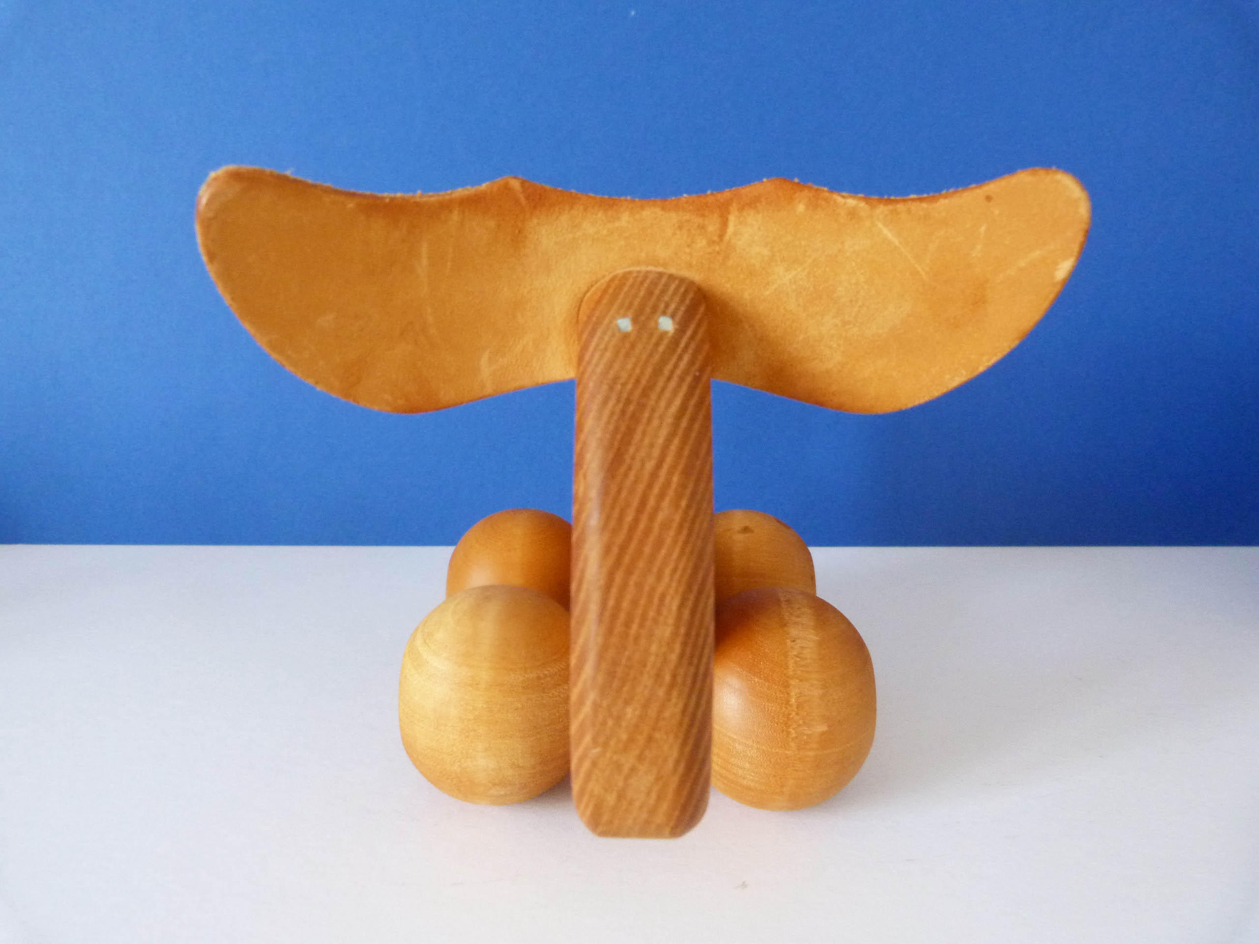 Vintage Carl Nelson Wooden Moose Massage Toy From Sweden