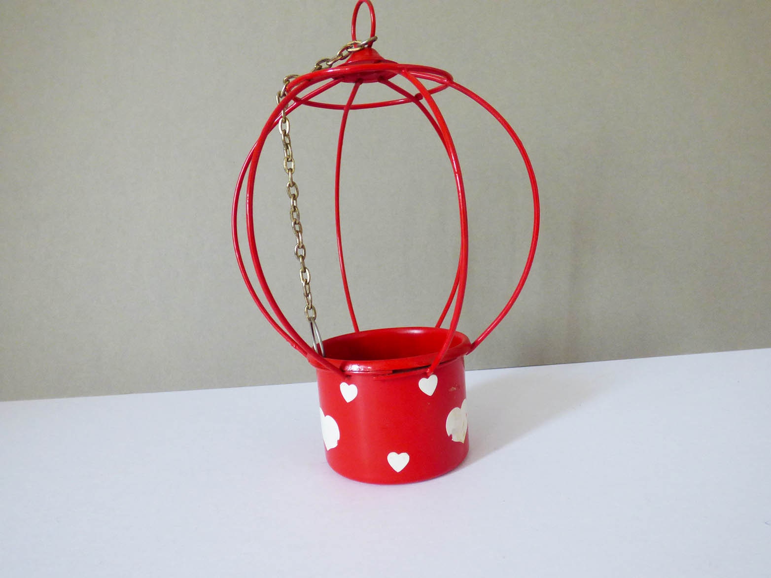 Vintage Hanging plant or candle holder