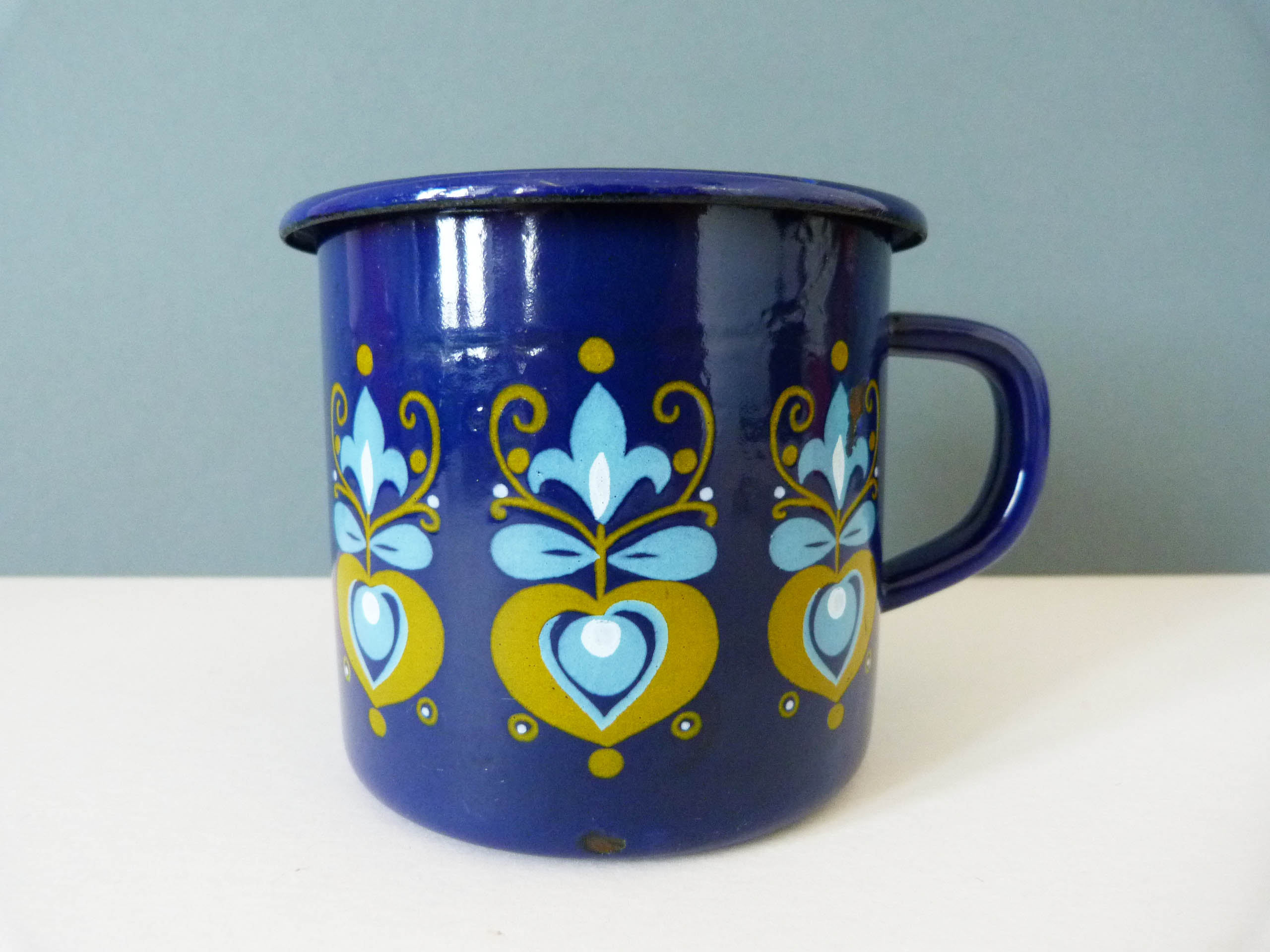 Vintage enamel mug
