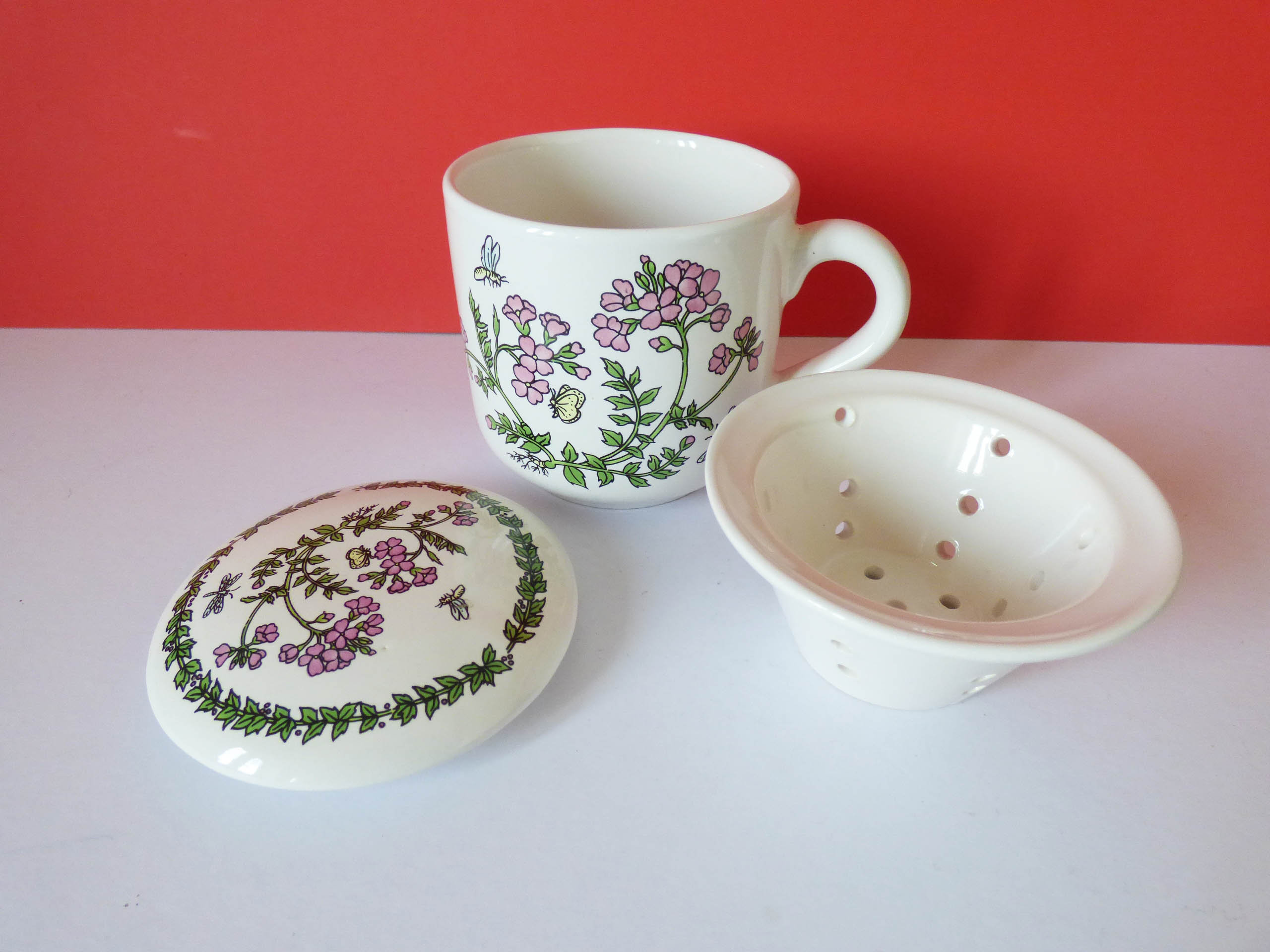 Herbal tea mug Vintage infuser