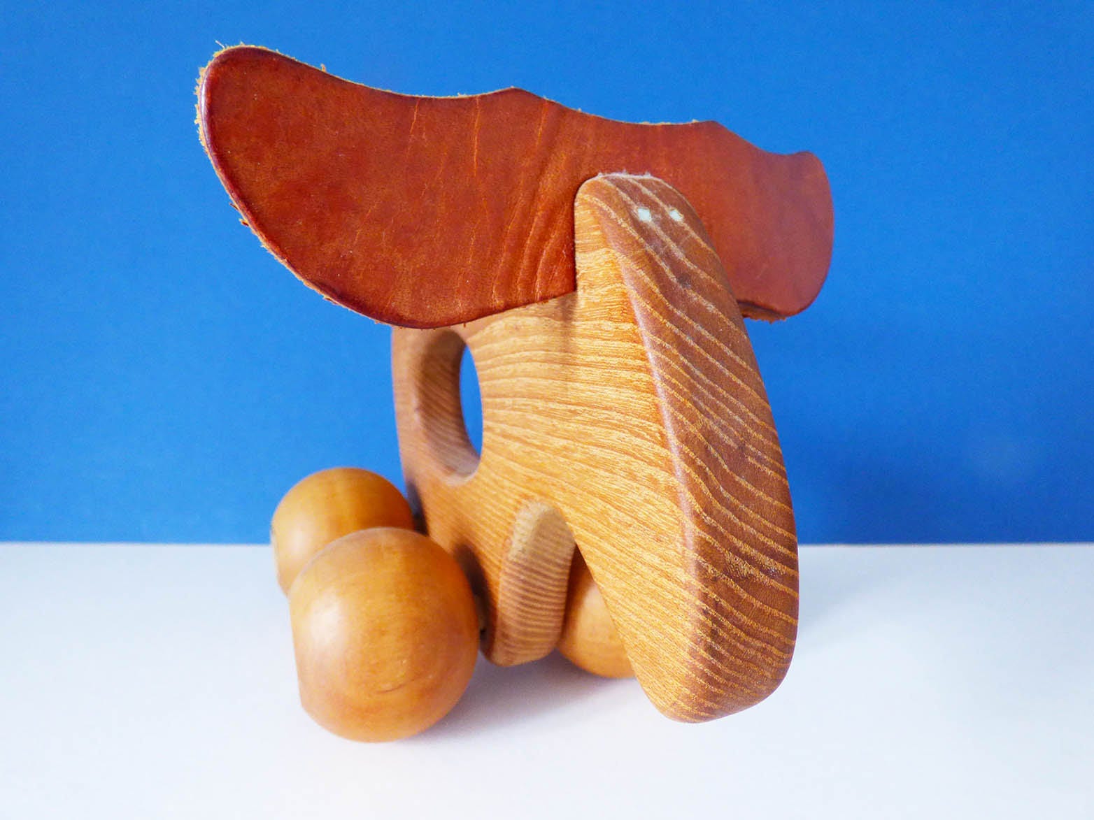 Vintage Carl Nelson Wooden Moose Massage Toy From Sweden