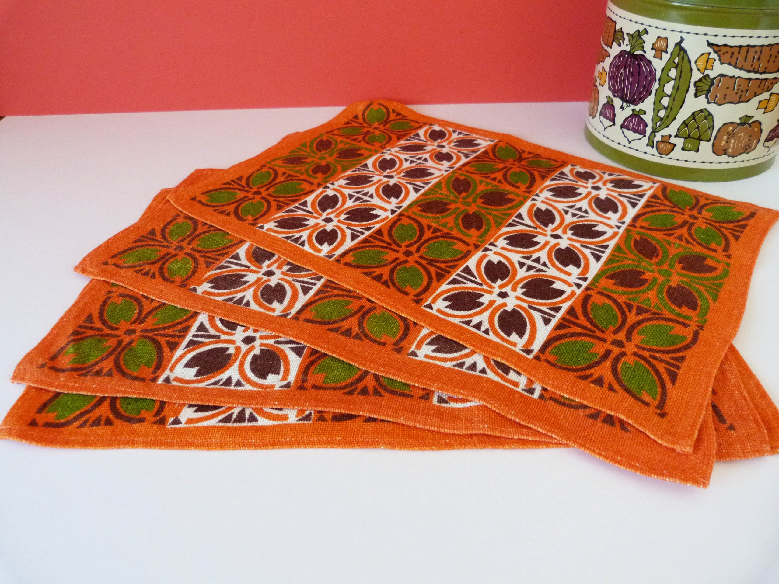 Vintage linen place mats