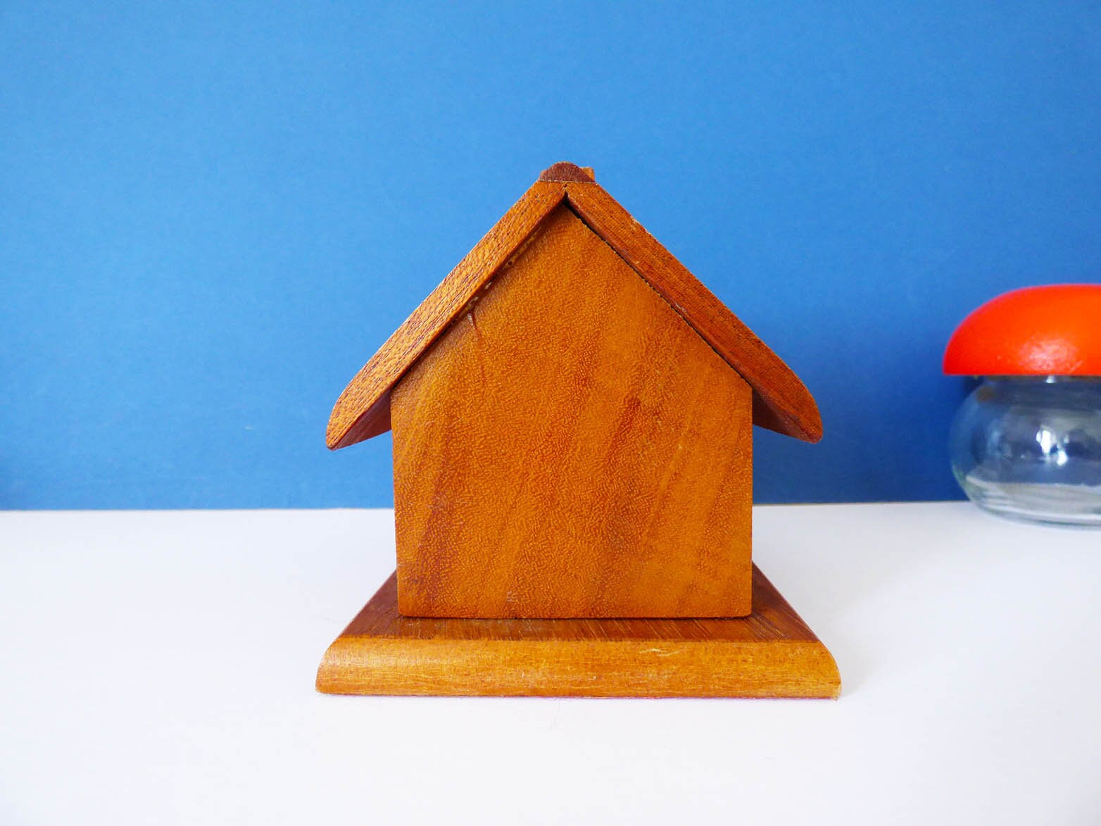 Incense cone burner vintage wooden house