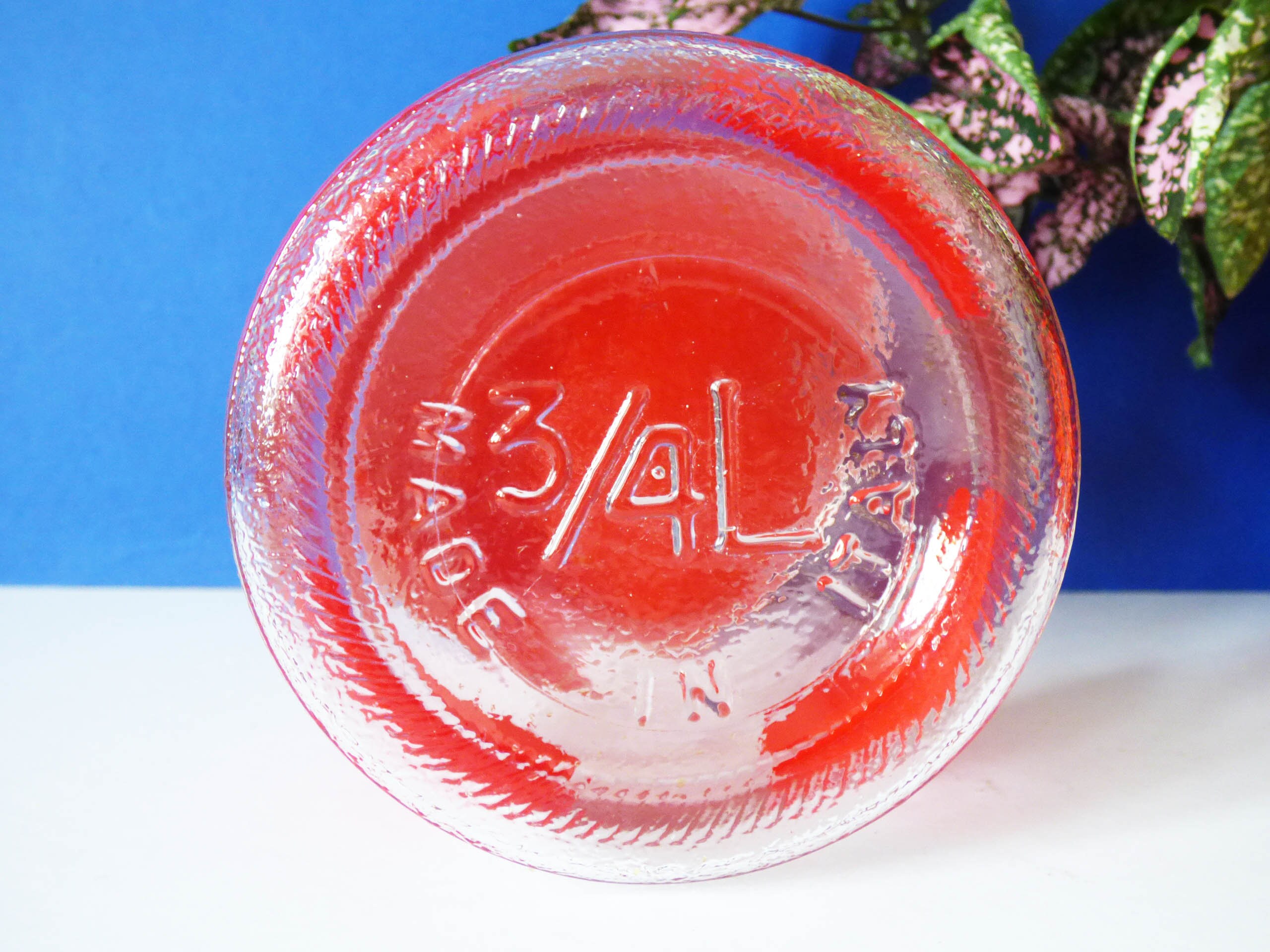 Heart Glass Storage Jar Vintage Retro