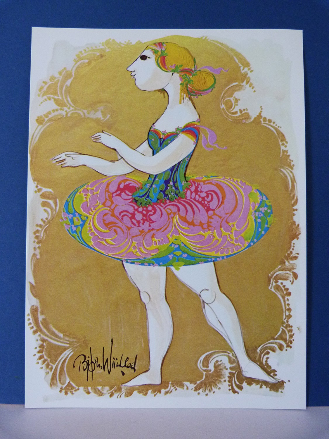 Bjorn Wiinblad XL Postcards Perfect For Framing Jester & Ballet dancer