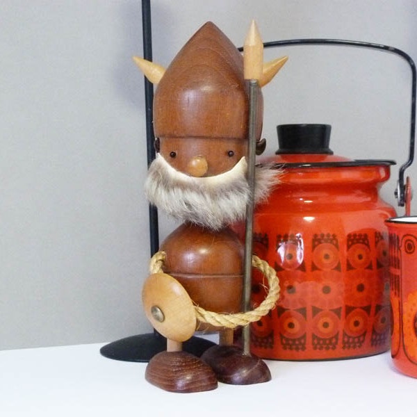 Danish Viking wooden teak bottle opener