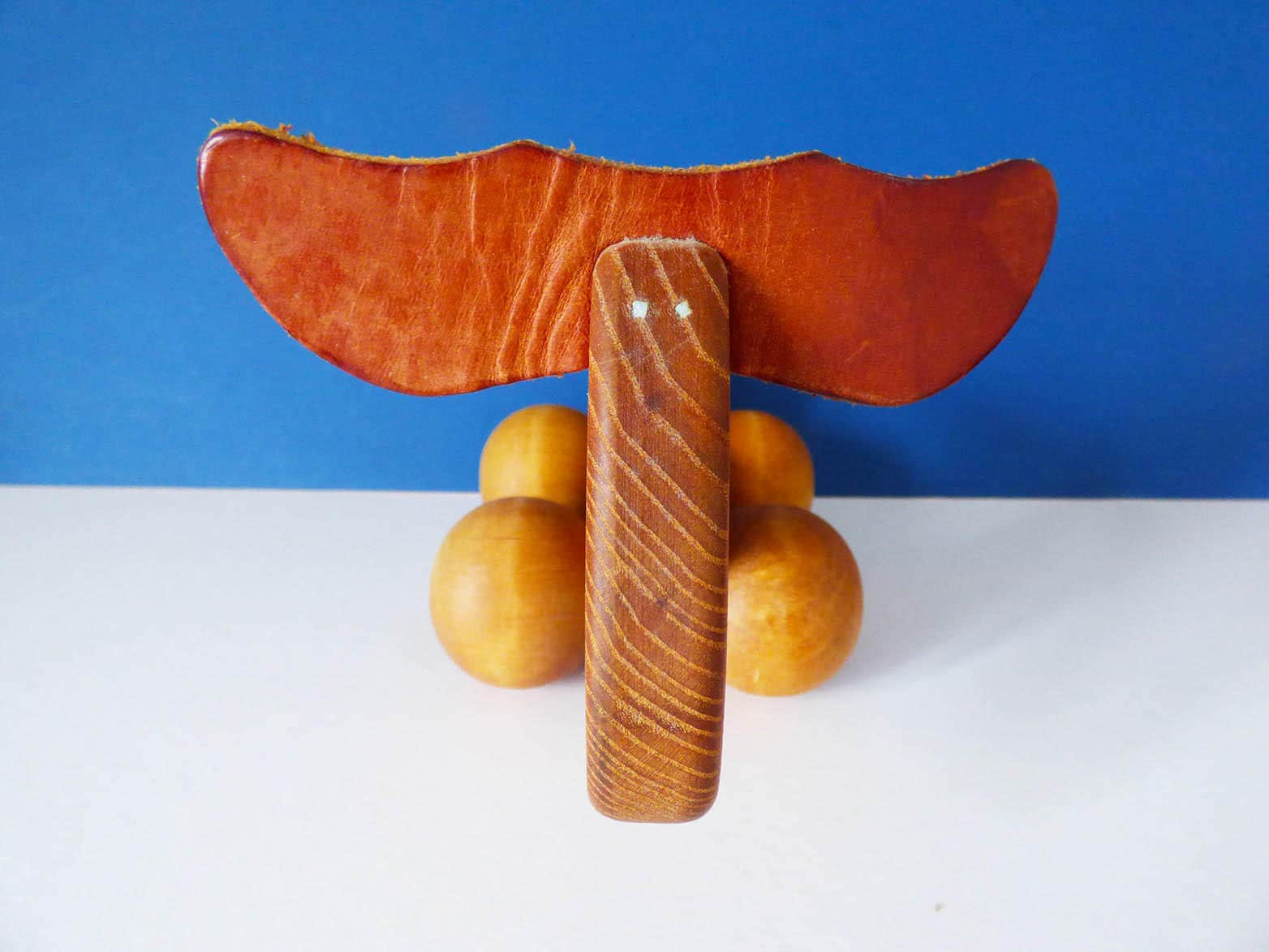 Vintage Carl Nelson Wooden Moose Massage Toy From Sweden