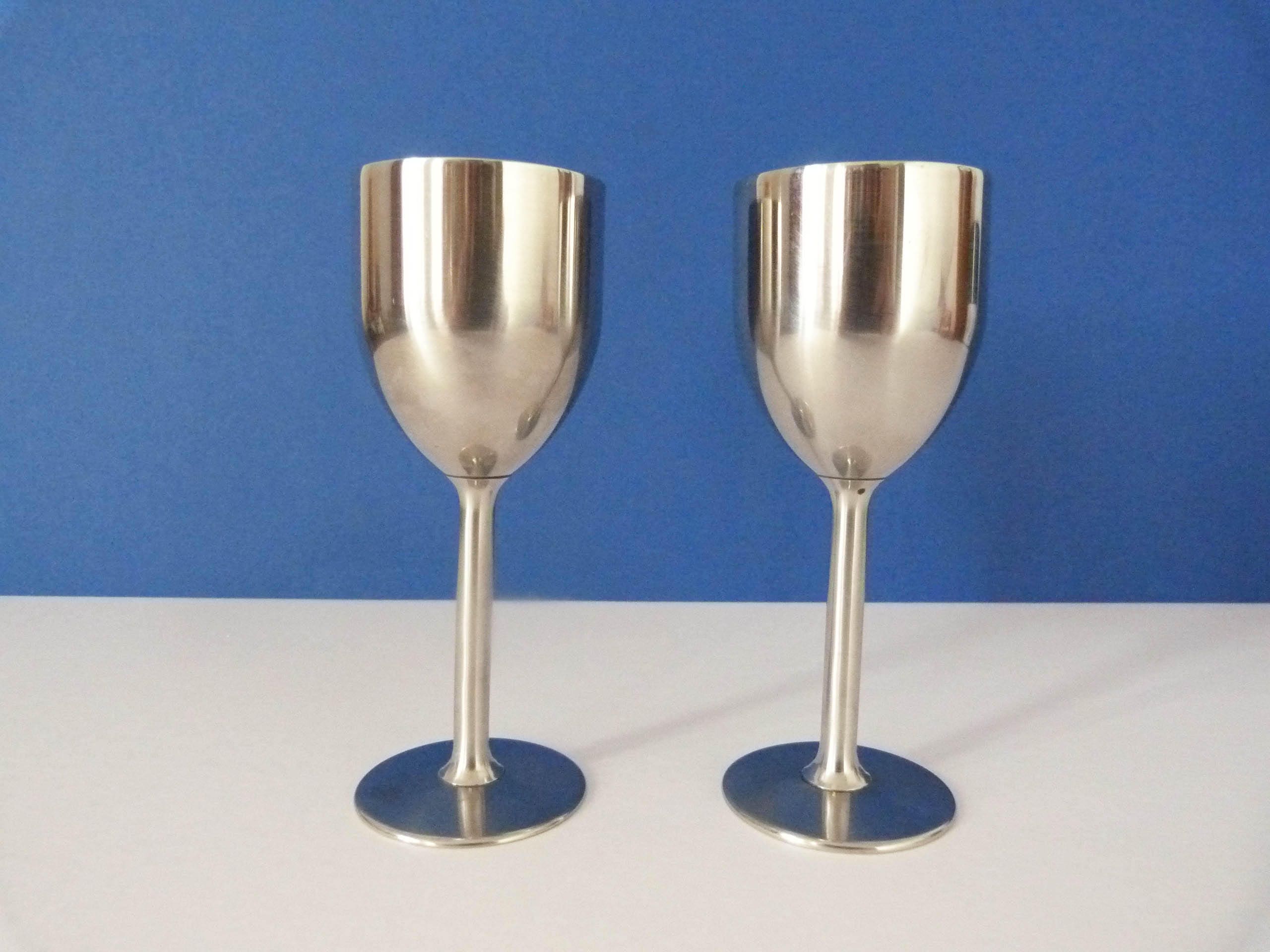 Brushed Stainless steel Goblets