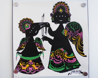 Bjorn Wiinblad screen print 1974 original