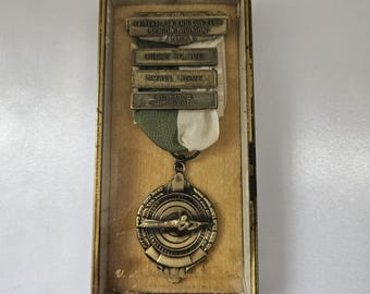 Vintage 1954 Marksman Competition First Place Medal