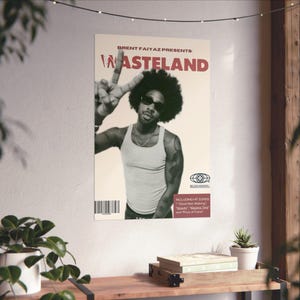 Brent Faiyez Wasteland Art Poster, coole Wanddekoration, Vintage Musik Poster, Hip Hop ästhetische Kunst, Raumdekoration, Geschenk für Musikliebhaber