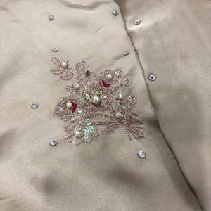 Kamdani Silk Punjabi Suit: Beige Short Kurta, Trouser & Dupatta image 12