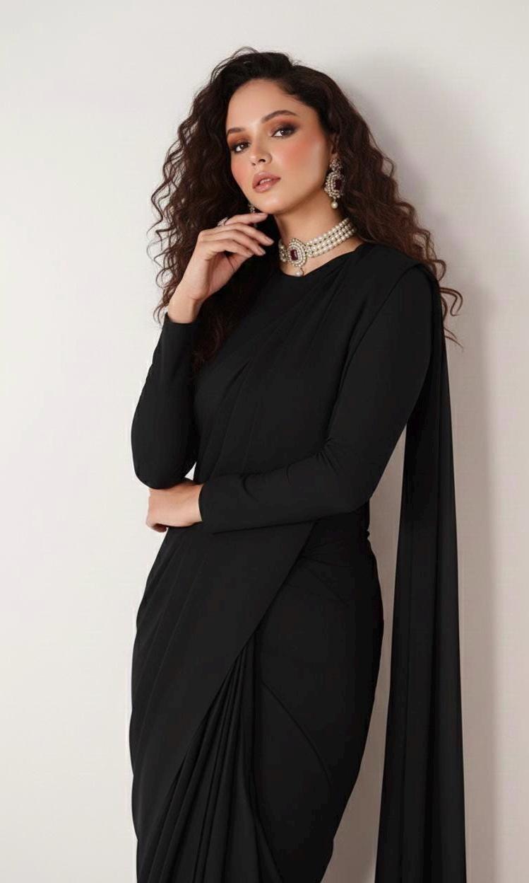 Plain Chiffon Saree EN-1221 Xs