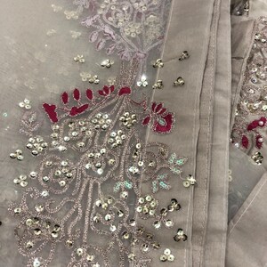 Kamdani Silk Punjabi Suit: Beige Short Kurta, Trouser & Dupatta image 15