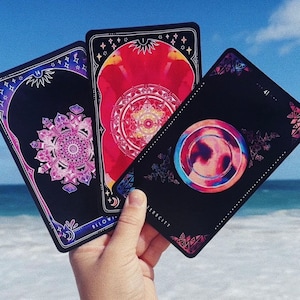 Cartes d'Oracle Mandala Muse - Oeuvres d'art dessinées à la main pour le chakra mystique