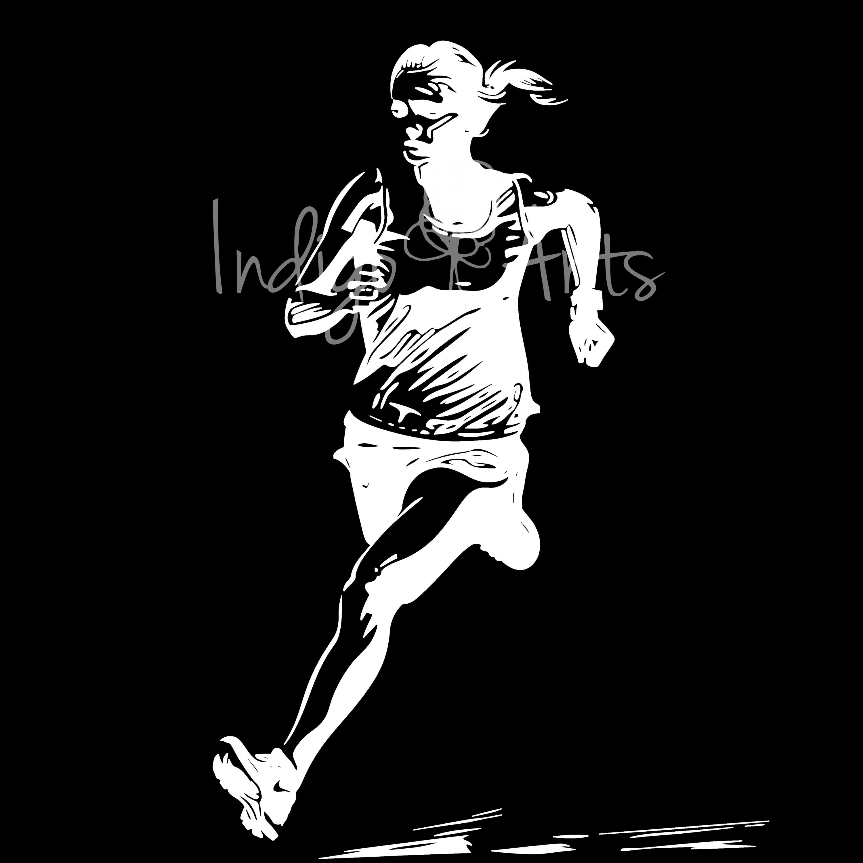 Lady Runner Clipart PNG Digital Download for Personal & Small ...