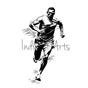 Running Man Clipart Digital Download for Personal & Small Commercial Use High Res Digital Download of Male Runner 2 PNGs Regular + Inverse