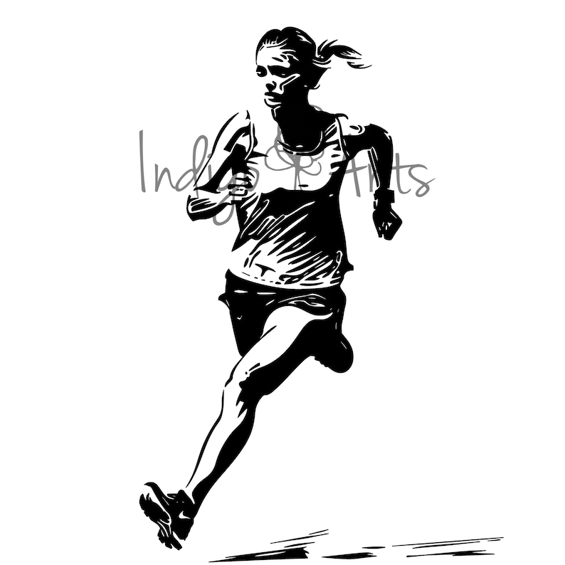 Lady Runner Clipart PNG Digital Download for Personal & Small ...