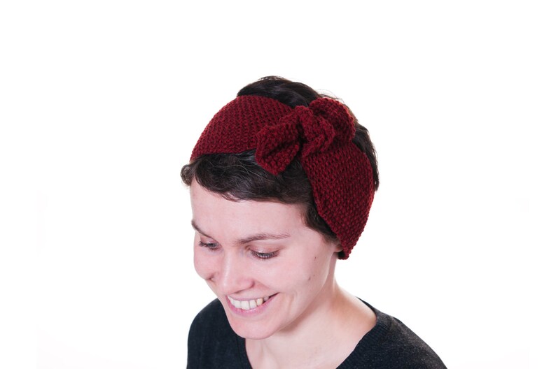 Turban Knot Headband. Ear Warmer. Head Warmer. Vintage. Retro. Knit Headband. Knitting Pattern PDF image 2