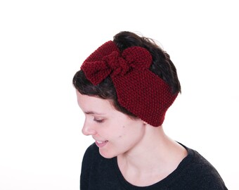 Turban Knot Headband.  Ear Warmer. Head Warmer. Vintage. Retro. Knit Headband. Knitting Pattern PDF