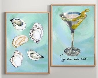 Mediterranean Kitchen Art Print – Coastal Dining Decor (Digital Download)