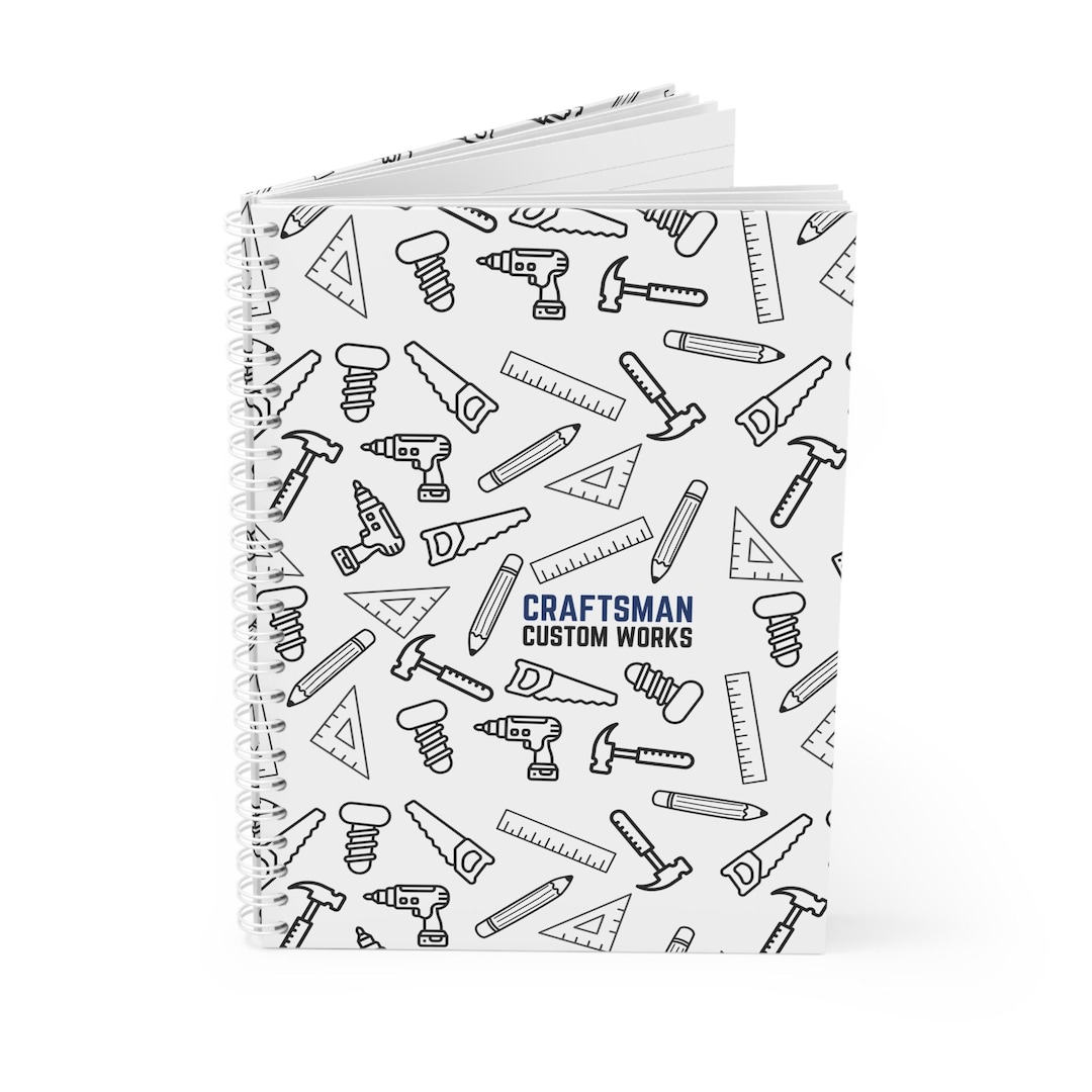 Craftsman Notebook Craftsman Custom Works | Spiral Notebook - Etsy