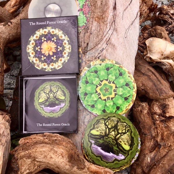 Round forest oracle cards in stock indie deck.