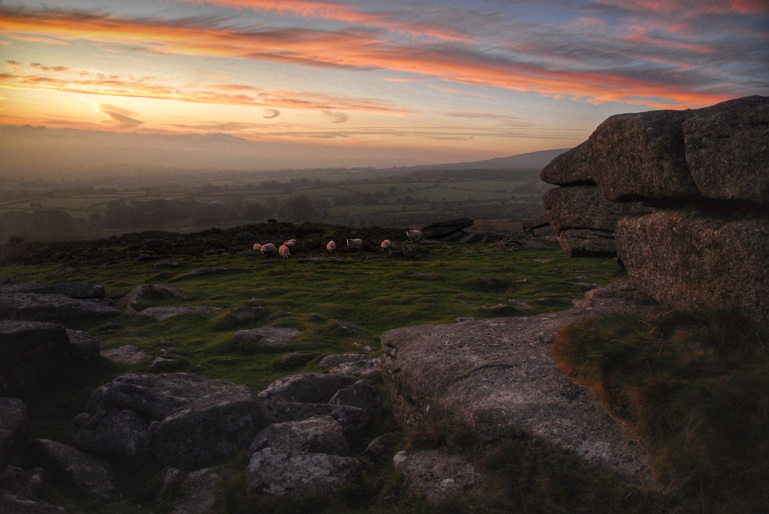 Pew tor at a sunset, 12 x 8 photographic Print