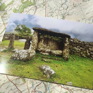 Chaise du juge, Dunnabridge pound Dartmoor, carte de voeux. 5 x 7 pouces.