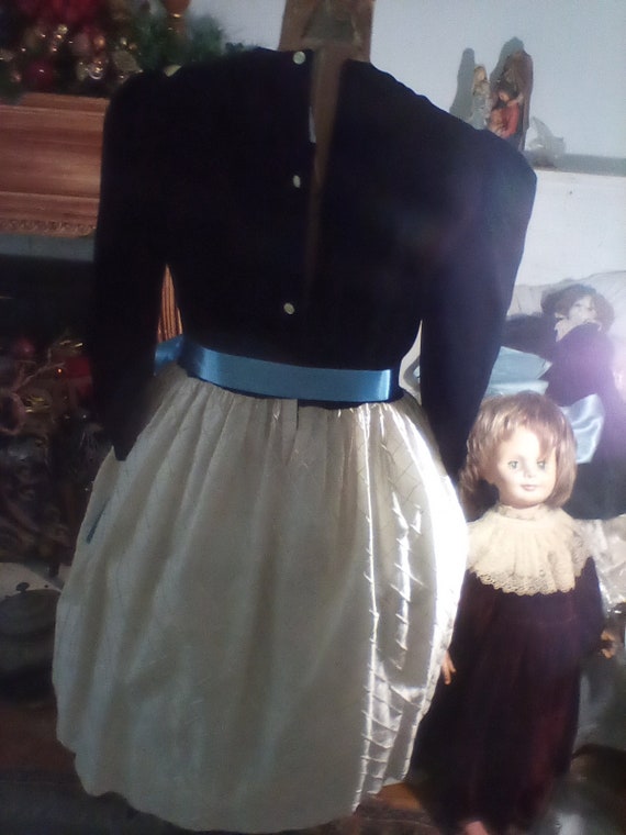 childs velvet and silk dupioni formal dress size … - image 3