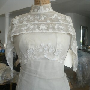 Vintage Edwardianstyle Belgium lace Bridal gown size 5 image 4