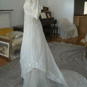 Vintage Edwardianstyle Belgium lace Bridal gown size 5 image 3