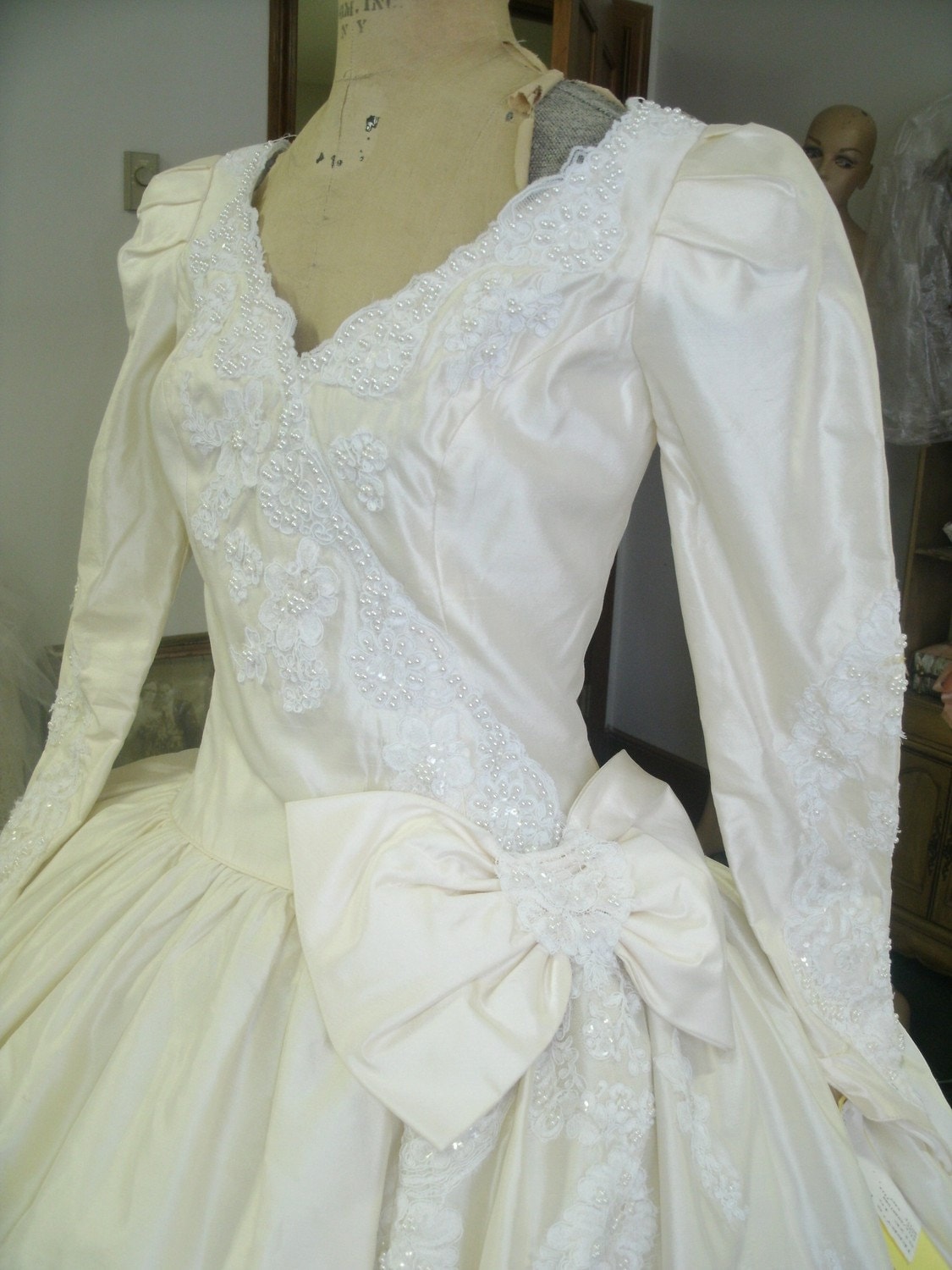 silk shantung wedding dress