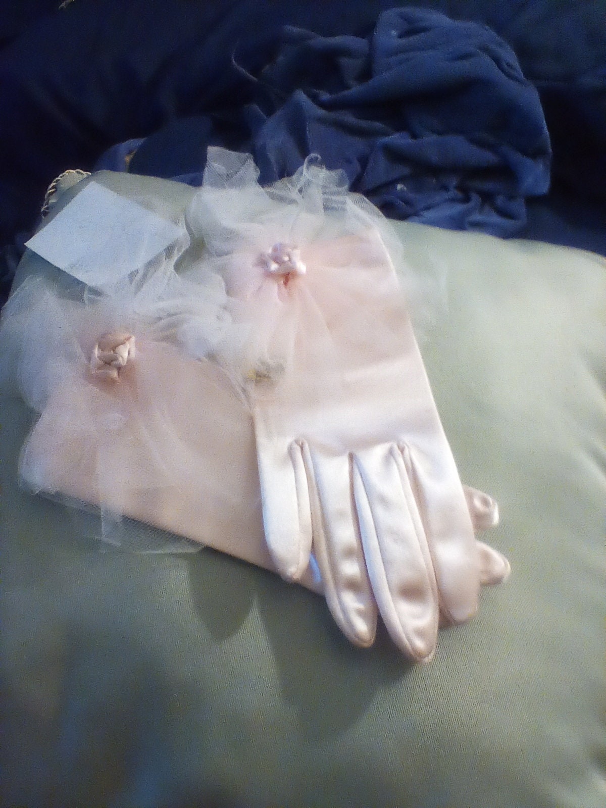 Pink Satin Gloves - Etsy