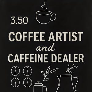 Download digital de quadro de cardápio de cafeteria - Placa de café em lousa - Impressão de café especial do dia - Decoração de café - Arte de cardápio de cafeteria