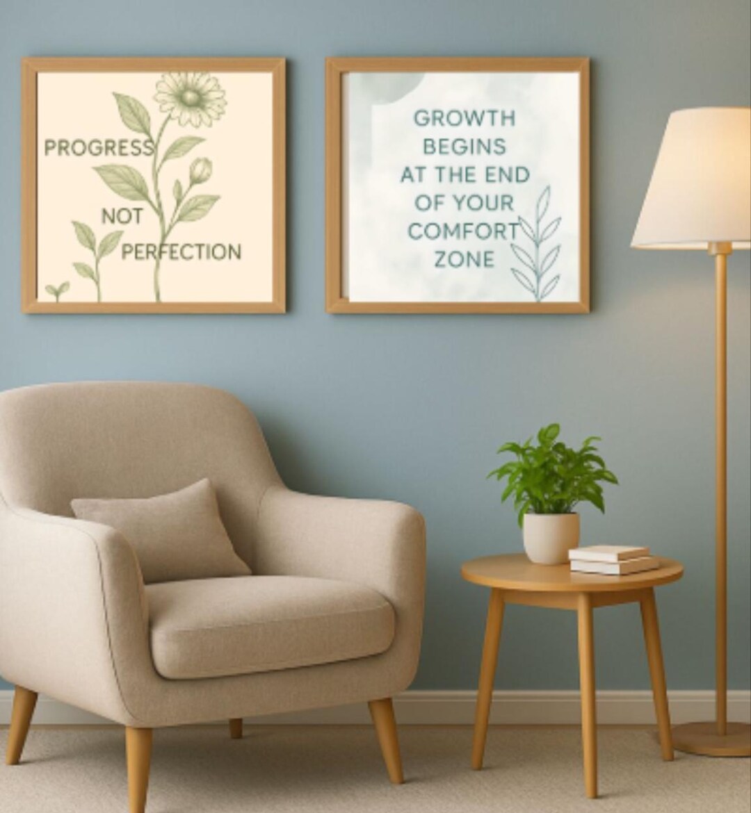 Progress Not Perfection Poster & Growth Mindset Wall Art | Motivational ...