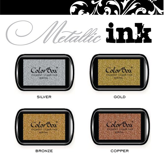 Items similar to METALLIC Color Box Ink Pad on Etsy