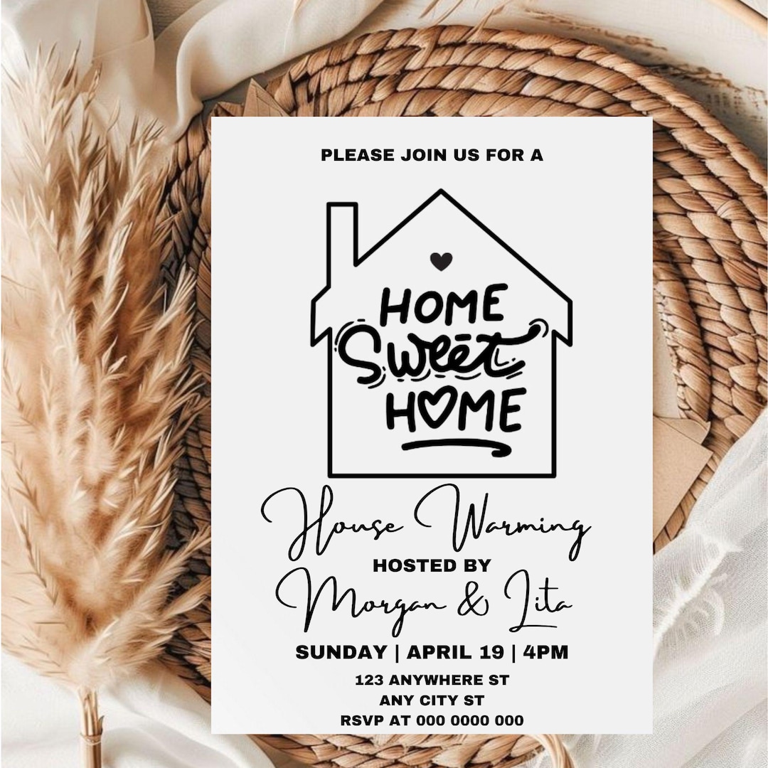 Editable Housewarming Invitation Template (digital Download) - Etsy