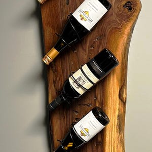 Live Edge Wood Wine Rack